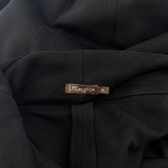 J. McLaughlin Camino Faux Suede Sheath Black Sleeveless Cowl Neck Dress‎ XL - Picture 5 of 9